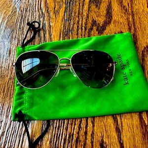 Kate Spade Gold Aviator Sunglasses